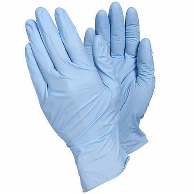 Résistance de larme de nitriles d'hôpital excellente sensibilité médicale bleue de gants de bonne