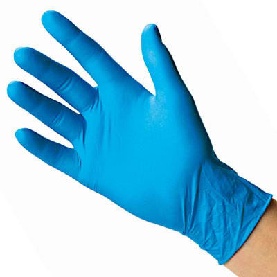 Le volume de 14 gants jetables de Mil Blue Extra Large Nitrile