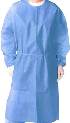 Robe en plastique de PPE d'isolement d'hôpital confortable jetable jetable