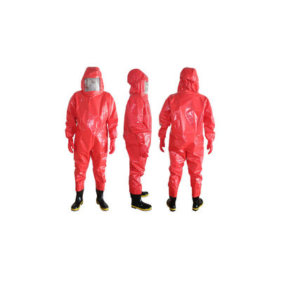 Costume acide uni de sécurité chimique de PVC de la lutte contre l'incendie XL