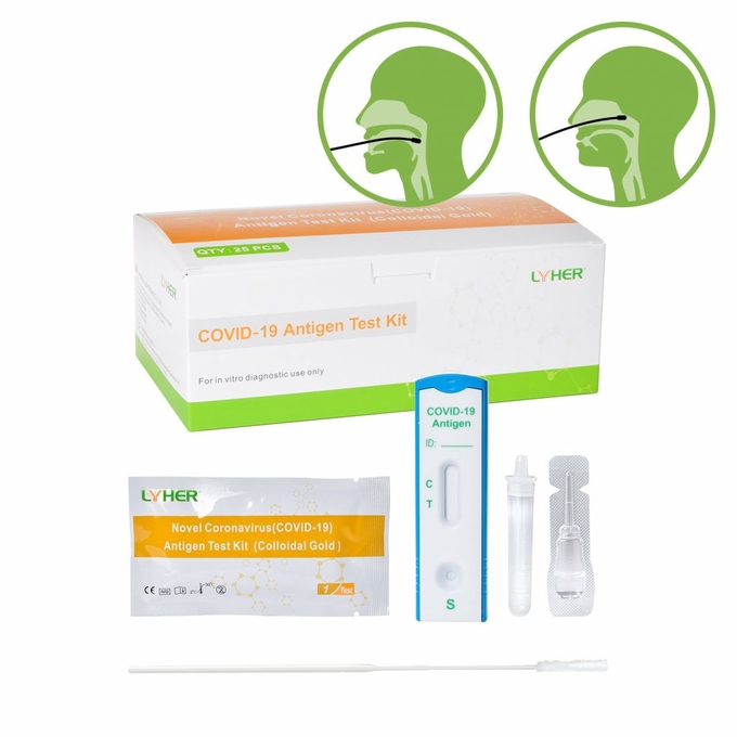 Essai rapide Kit Antigen Self Test en l'écouvillon nasal 0 de 15 minutes