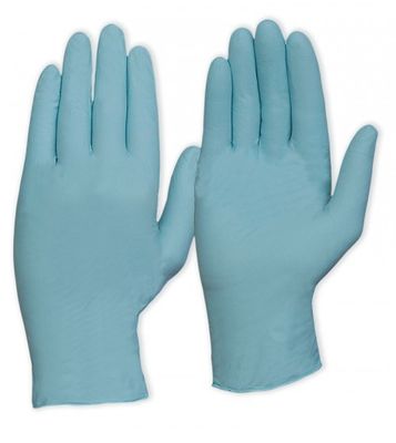 Les grands gants jetables résistants chimiques de nitriles saupoudrent librement