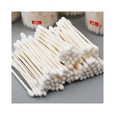 Tampons de coton en bois stériles à usage unique de bâton appropriés à la machine de nettoyage