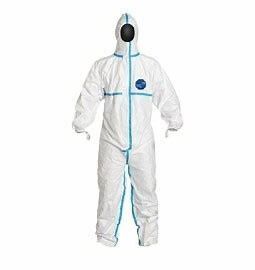 Costume blanc chimique acide de protection d'isolation de PPE du niveau A de preuve