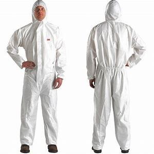 Costume en plastique d'isolement corps médical blanc de PPE de plein